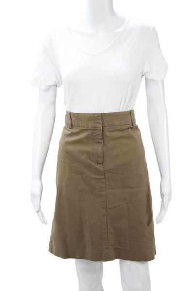 Ellen Tracy Womens A-Line Skirt Brown Short Size 14