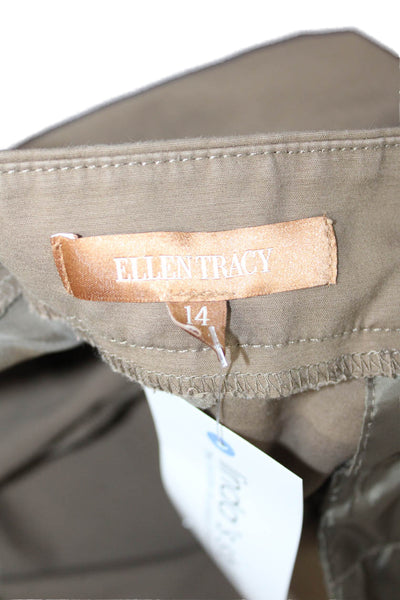 Ellen Tracy Womens A-Line Skirt Brown Short Size 14