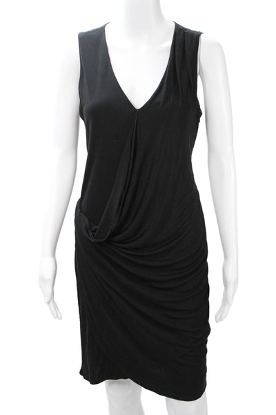 COOP Womens Sheath Tank Dress Black V-Neck Sleeveless Rayon Spandex Size M