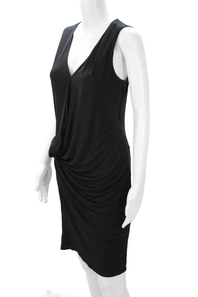 COOP Womens Sheath Tank Dress Black V-Neck Sleeveless Rayon Spandex Size M
