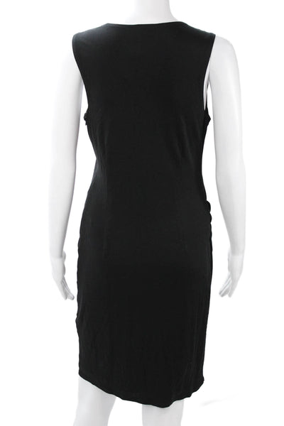 COOP Womens Sheath Tank Dress Black V-Neck Sleeveless Rayon Spandex Size M