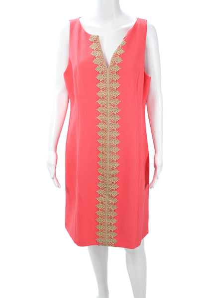 Pappagallo Womens Pink Shift Dress Size 14