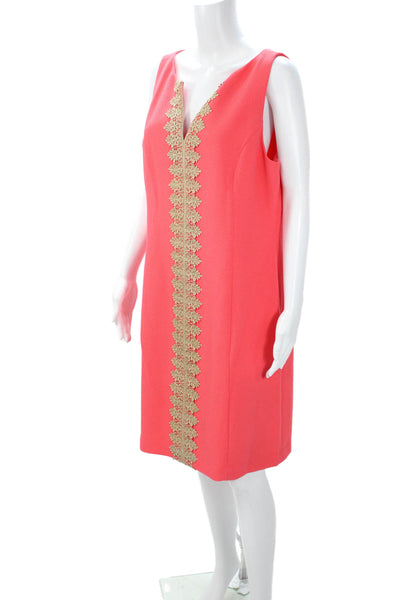 Pappagallo Womens Pink Shift Dress Size 14