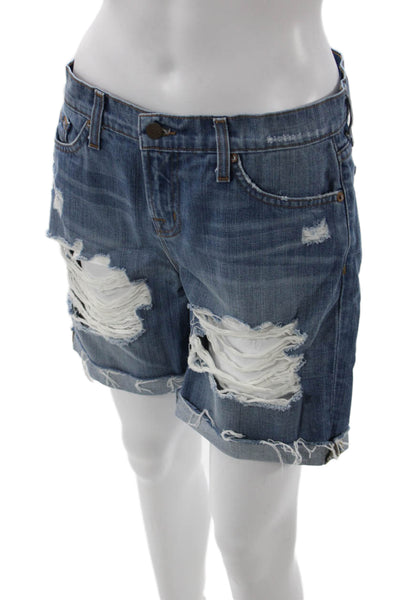 J Brand Womens Bermuda Shorts Blue 100% Cotton Size 26