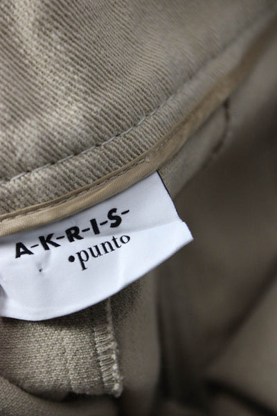 Akris Punto Women Straight Pencil Skirt Beige Cotton Elastane Size 6