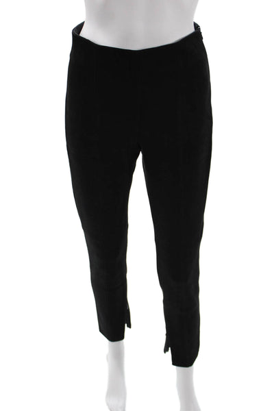 Zara Women Ankle Cropped Black Poly Spandex Blend Pants Size S