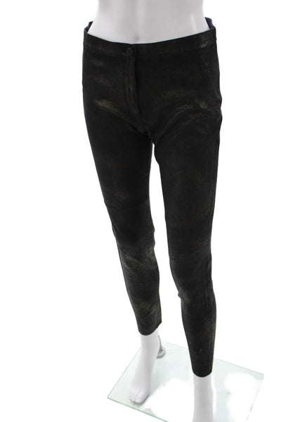 Zara Womens Ankle Jeggings Black Polyester Elastane Size M