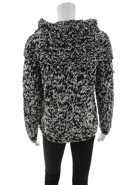 White + Warren Womens Black Pullover Sweater High Neck Size S