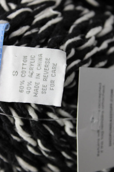 White + Warren Womens Black Pullover Sweater High Neck Size S