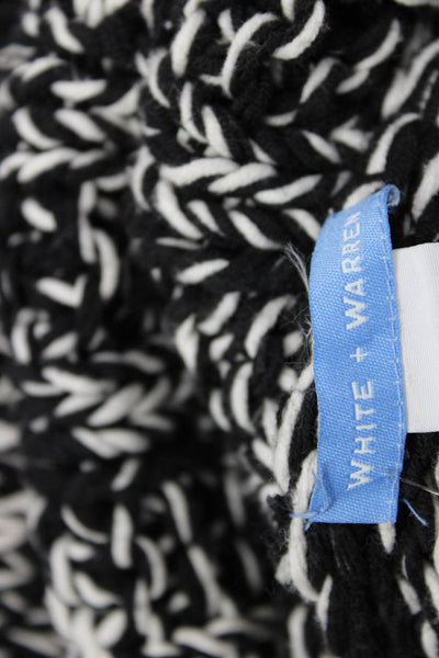 White + Warren Womens Black Pullover Sweater High Neck Size S
