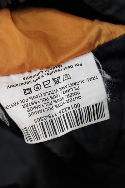 Barbour Womens Quilted Black Argyle Vest Zip High Neck Polyester Size 14