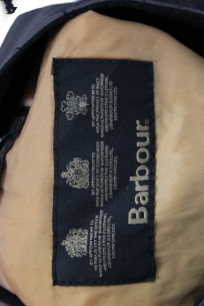 Barbour Womens Quilted Black Argyle Vest Zip High Neck Polyester Size 14