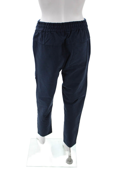 Lululemon Womens Ankle Jogger Pants Dark Blue Drawstring Poly Cotton Size S