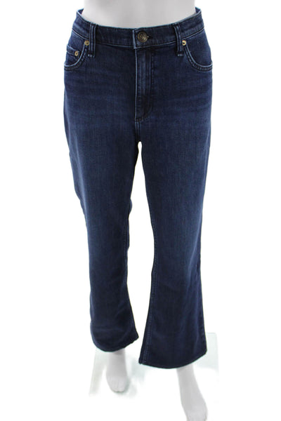 Rag & Bone Womens Dark Blue Straight Jeans Mid Rise Size 31