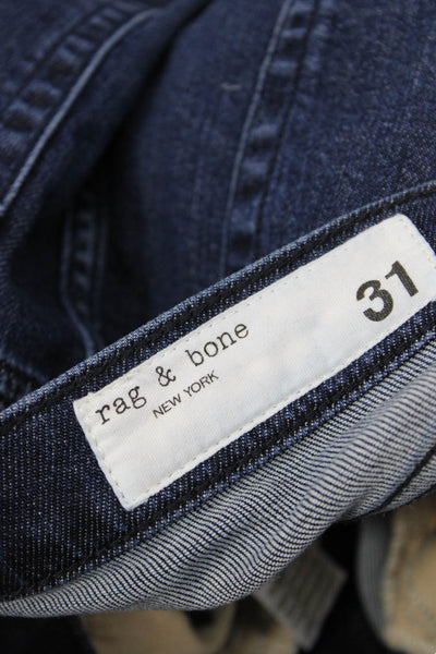 Rag & Bone Womens Dark Blue Straight Jeans Mid Rise Size 31