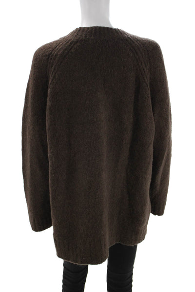 Everlane Women Pullover Sweater Brown Crew Neck Long Sleeve Size L