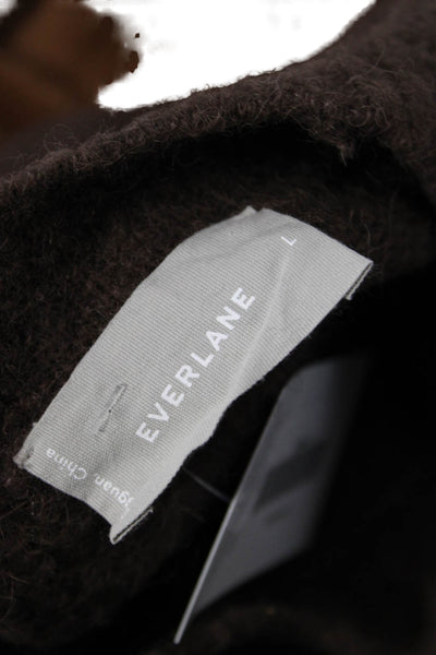 Everlane Women Pullover Sweater Brown Crew Neck Long Sleeve Size L