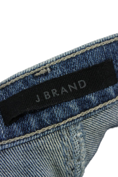 J Brand Womens Dark Blue Cropped Straight High Rise Jeans Size 28