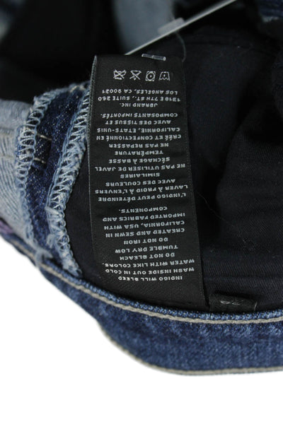 J Brand Womens Dark Blue Cropped Straight High Rise Jeans Size 28