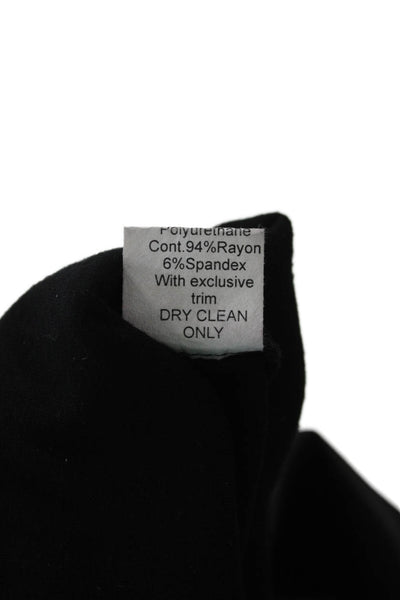 Bailey 44 Womens Black Biker Long Sleeve Round Neck Top 94% Rayon Size S