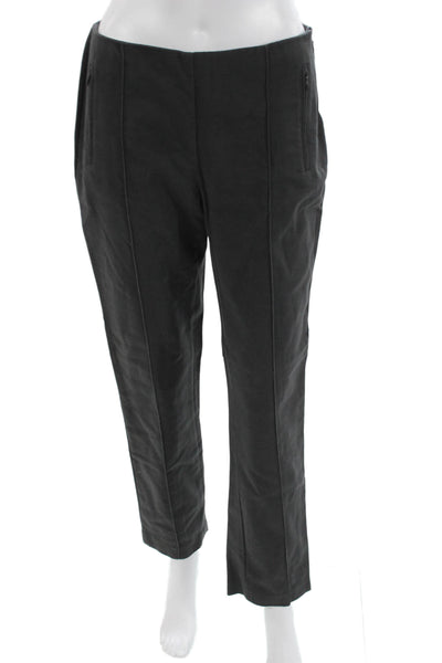 Saks Fifth Avenue Women Dress Pants Black Zip 97% Cotton Size 6