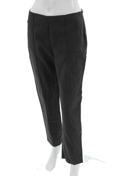 Saks Fifth Avenue Women Dress Pants Black Zip 97% Cotton Size 6