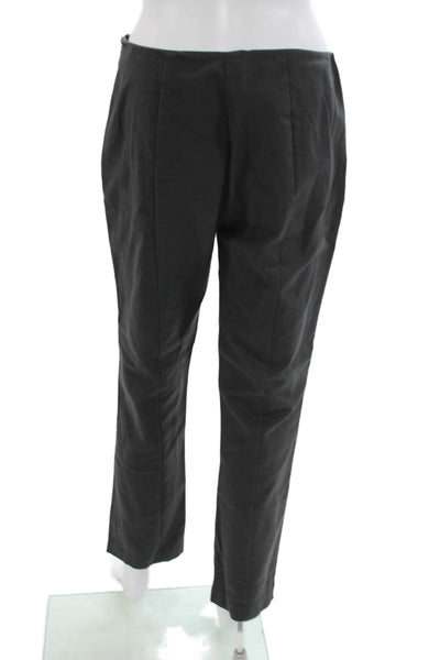Saks Fifth Avenue Women Dress Pants Black Zip 97% Cotton Size 6