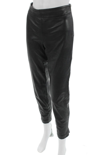 Michael Michael Kors Womens Cropped Ankle Pants Black Zip Size 6