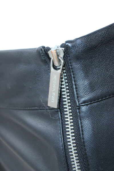 Michael Michael Kors Womens Cropped Ankle Pants Black Zip Size 6