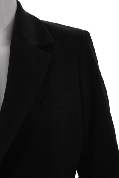 Eccoci Women Black Collared Button Blazer Long Sleeve Classic Size 4
