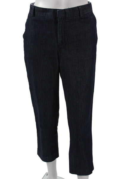 Banana Republic Women Ankle Cropped Dress Pants Dark Blue Size 6