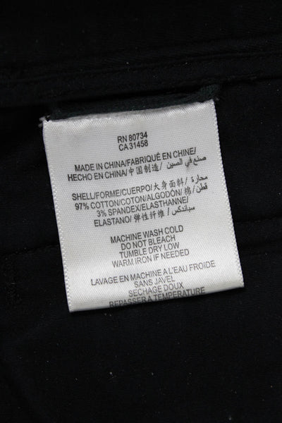 BCBGMAXAZRIA Womens Dress Pants Black 97% Cotton 32in Inseam Size 6