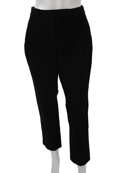 Banana Republic Women Ankle Cropped Dress Pants Black Hook & Eye Size 6
