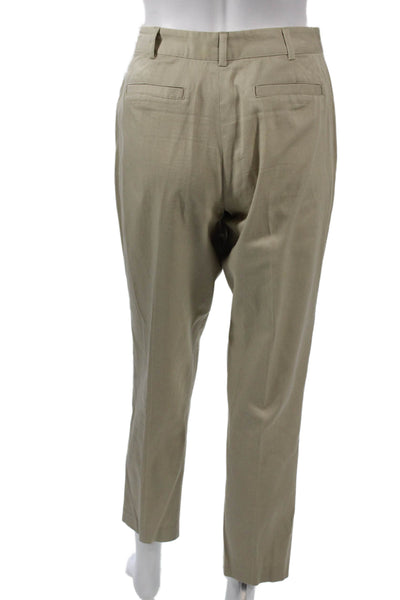Michael Michael Kors Womens Cropped Ankle Khakis Beige Cotton Blend Size 6