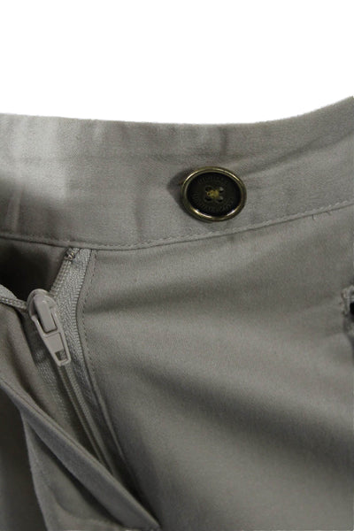 Michael Michael Kors Womens Cropped Ankle Khakis Beige Cotton Blend Size 6