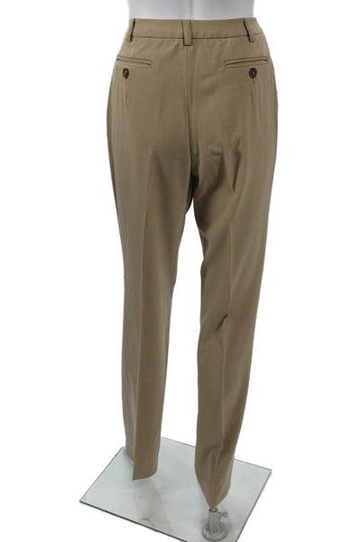 Strenesse Group Mens Dress Pants Beige Virgin Wool Button Inseam 32 Size 6