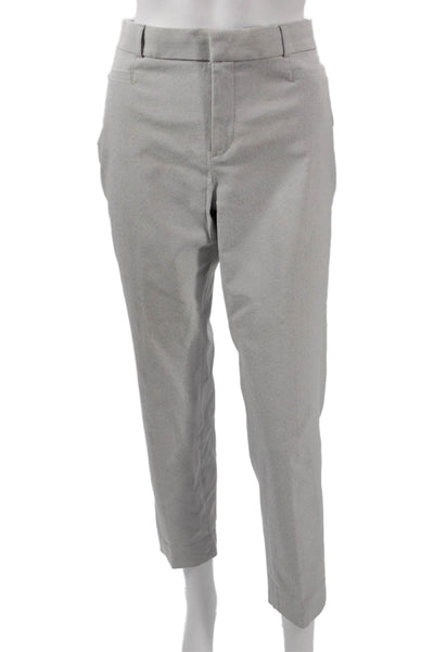 Banana Republic Womens Cropped Ankle Dress Pants Gray Rayon Blend Size 6