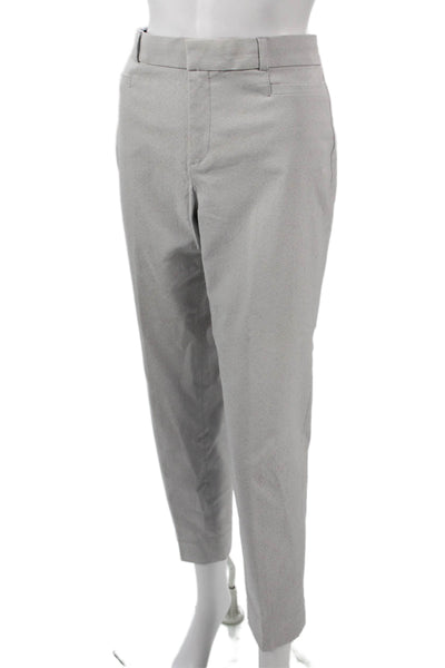 Banana Republic Womens Cropped Ankle Dress Pants Gray Rayon Blend Size 6