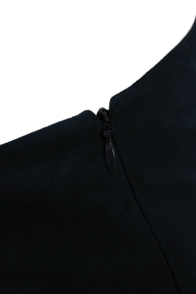 Piazza Sempione Women Ankle Dress Pants Dark Blue Nylon Elastane Size 48