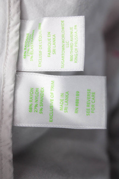 Lily Pulitzer Women Pink Floral Beach Shorts Rayon Spandex Size 14