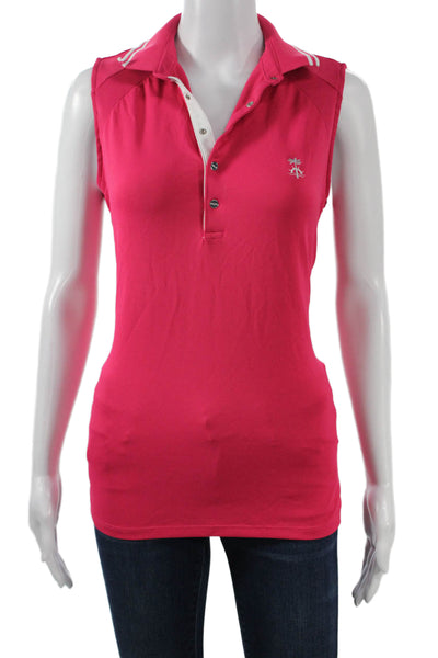 RLX Ralph Lauren Women Sleeveless Collared Polo Pink Size M