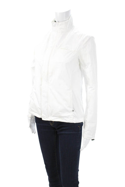 Ralph Lauren Blue Label Womens Windbreaker White Polyester Drawstring Size S