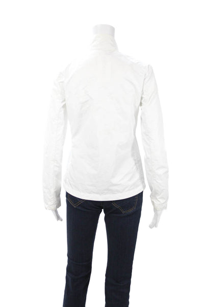 Ralph Lauren Blue Label Womens Windbreaker White Polyester Drawstring Size S
