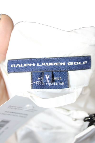 Ralph Lauren Blue Label Womens Windbreaker White Polyester Drawstring Size S