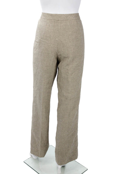 Lafayette 148 New York Women Beige Dress Pants Silk Blend Size 6