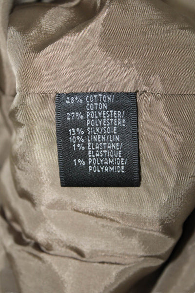 Lafayette 148 New York Women Beige Dress Pants Silk Blend Size 6