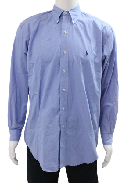 Ralph Lauren Blue Label Mens Button-Down Shirt Blue Long Sleeve Size S