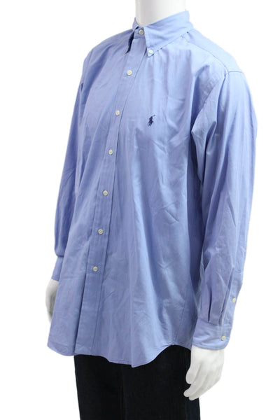 Ralph Lauren Blue Label Mens Button-Down Shirt Blue Long Sleeve Size S