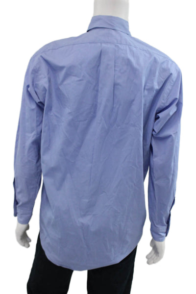 Ralph Lauren Blue Label Mens Button-Down Shirt Blue Long Sleeve Size S
