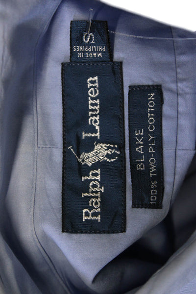 Ralph Lauren Blue Label Mens Button-Down Shirt Blue Long Sleeve Size S